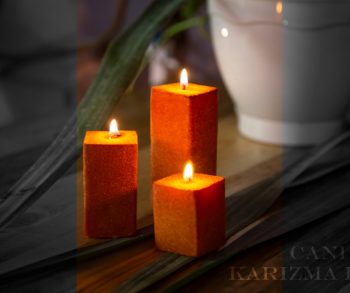 شمع مکعب مخمل (Velvet Cube Candle)